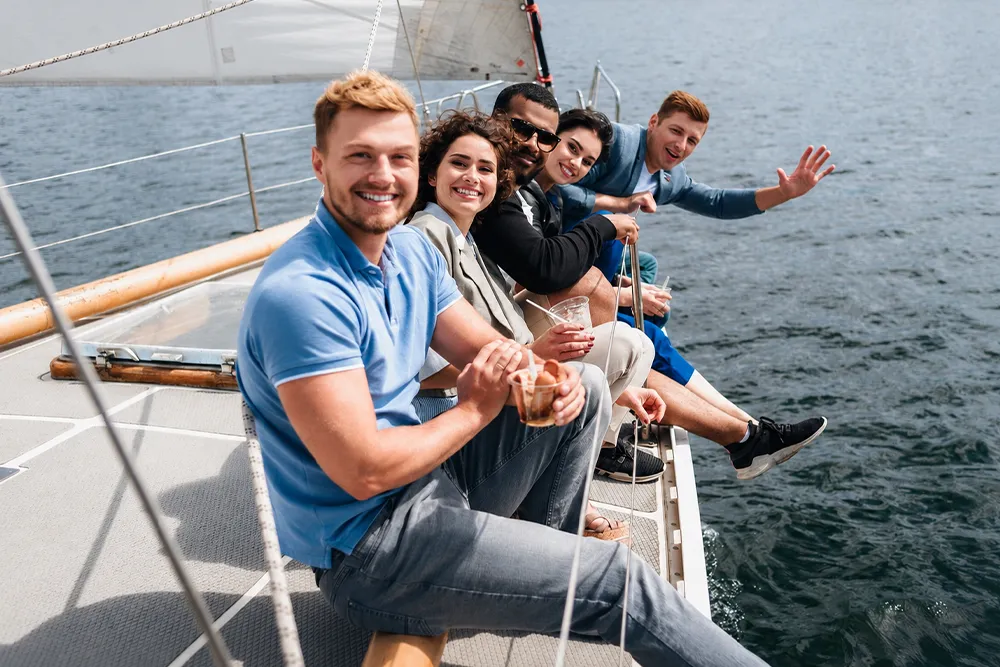 Team building in barca sul Lago di Como